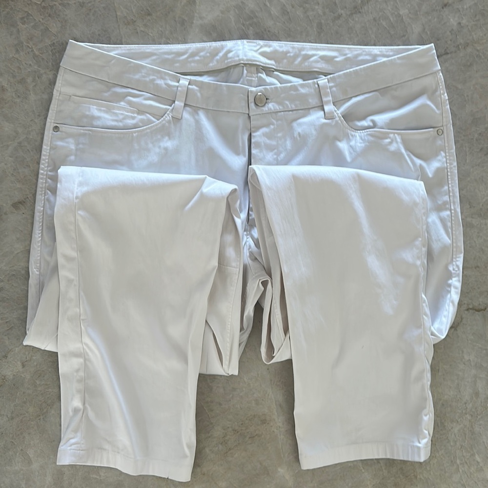 Lululemon ABC Pant Slim Swift Cotton 34" White size men’s 38